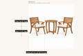 Dimensions | one chair's 34.25-inch overall height, 17.52-inch seat height, width and depth