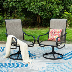 Room | The Wulfern Kinaros Swivel Dining Chair Set in a styled room