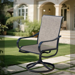 Angle | Three-quarter view of the Wulfern Kinaros Swivel Dining Chair Set