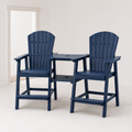In scale | The connected pair beside an uncropped full-height doorway, both chairs and tray tiers visible