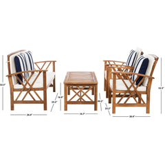 Front | Straight-on view of the Wulfern Makra Acacia Conversation Set