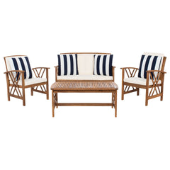 Front | Straight-on view of the Wulfern Makra Acacia Conversation Set