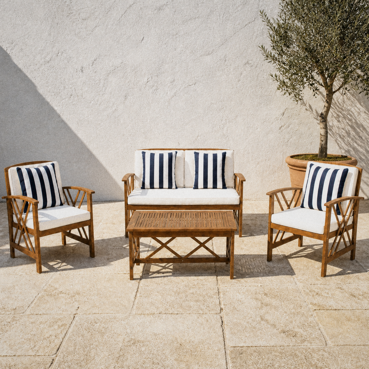 Wulfern Makra Acacia Conversation Set