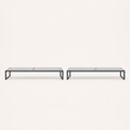 Side | two flat chaise lounges in side profile on a studio sweep