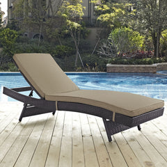 Room | The Wulfern Marmaronisi Cushioned Wicker Chaise Lounge in a styled room