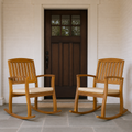 Scale | two rocking chairs on a porch beside an uncropped full-height doorway