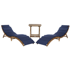 Angle | Three-quarter view of the Wulfern Ortholithos Folding Chaise Lounge Set