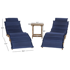Front | Straight-on view of the Wulfern Ortholithos Folding Chaise Lounge Set