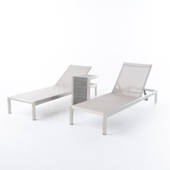 Angle | Three-quarter view of the Wulfern Pacheia Reclining Chaise Lounge Set