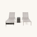 Seat height | front view of the three-piece set with 13-inch chaise seat height