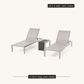Dimensions | each chaise measures 77.56 inches long and 25.2 inches wide