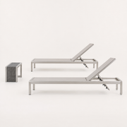 Side studio | both reclining chaise lounge profiles and the separate cantilever side table