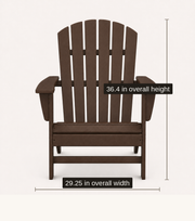 Dimensions | front view of the chair with drawn 29.25 inch overall width and 36.4 inch overall height callouts