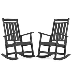 Angle | Three-quarter view of the Wulfern Piperi Poly Rocking Chairs, Set of 2