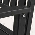 Hardware | Close-up of a silver Torx fastener joining black chair parts