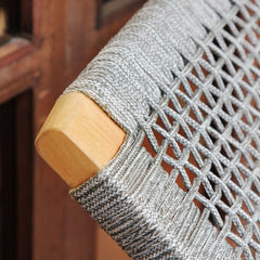 Detail | Close view of the Wulfern Pontikoussa Teak Adirondack Set