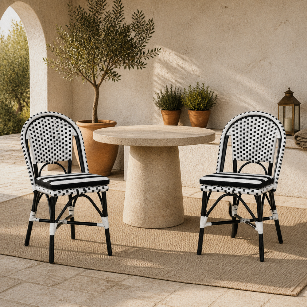 Wulfern Prasouda Woven Dining Side Chairs, Set of 2