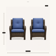 Chair dimensions | each chair is 31 inches wide, 35 inches deep, and 35 inches high
