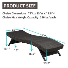 Detail | The Wulfern Psathoura Folding Chaise Lounge Set