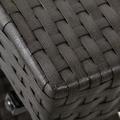 Texture | close macro of the dark brown woven PE wicker surface