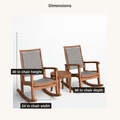 Dimensions | dimension diagram of one rocking chair showing 24 inch width and 40 inch height