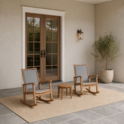 Scale | covered patio with a full-height doorway beside the complete three-piece set for scale