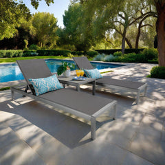 Room | The Wulfern Revithousa Reclining Mesh Chaise Lounge Set in a styled room