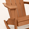 Close view | Teak-tone chair arm, rocker join and stainless fasteners