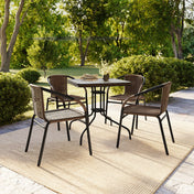 Wulfern Sikinos Stacking Rattan Dining Chairs