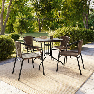 Wulfern Sikinos Stacking Rattan Dining Chairs