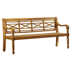 Angle | Three-quarter view of the Wulfern Strongilo Crossback Garden Bench
