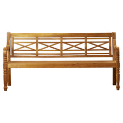 Front | Straight-on view of the Wulfern Strongilo Crossback Garden Bench
