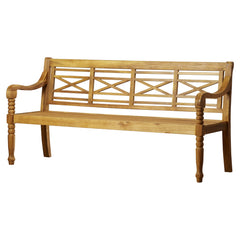 Angle | Three-quarter view of the Wulfern Strongilo Crossback Garden Bench