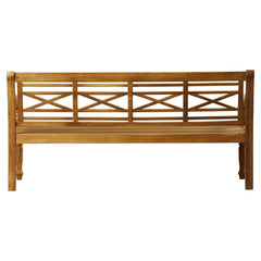 Front | Straight-on view of the Wulfern Strongilo Crossback Garden Bench