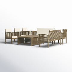 Angle | Three-quarter view of the Wulfern Telendos 8-Person Conversation Set