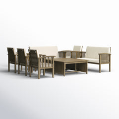 Angle | Three-quarter view of the Wulfern Telendos 8-Person Conversation Set