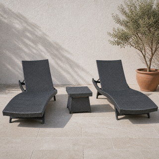 Wulfern Tigani 3-Piece Wicker Lounger Set