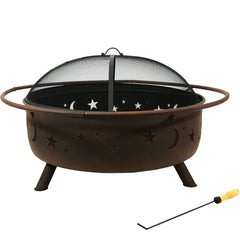 Front | Straight-on view of the Wulfern Trypiti Star-Cut Wood-Burning Fire Pit