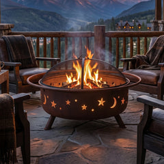 Room | The Wulfern Trypiti Star-Cut Wood-Burning Fire Pit in a styled room