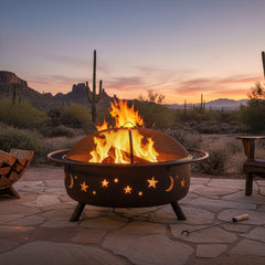 Room | The Wulfern Trypiti Star-Cut Wood-Burning Fire Pit in a styled room