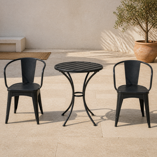 Wulfern Tsimintiri Slat Top 3 Piece Bistro Set