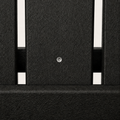 Hardware detail | silver screw in a matte black HDPE plank joint