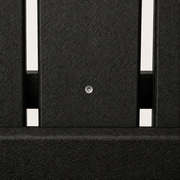 Hardware detail | silver screw in a matte black HDPE plank joint