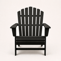 Studio front | black Adirondack chair with a seven-slat fan back and wide arms