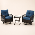 Studio angle | complete three-piece patio seating set at a true three-quarter view