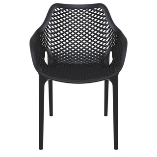 Wulfern Viokastro Mesh Stacking Dining Armchairs, Set of 2