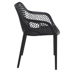 Side | Side view of the Wulfern Viokastro Mesh Stacking Dining Armchairs, Set of 2