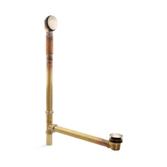 Clearflo Brass Toe Tap 1.5" Leg Tub Drain with Overflow in Vibrant Brushed Bronze