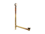 Clearflo Brass Toe Tap 1.5" Leg Tub Drain with Overflow in Vibrant Brushed Bronze