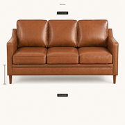 Seat size | Drawn 72.8-inch seat-width and 17.7-inch seat-height callouts over the sofa